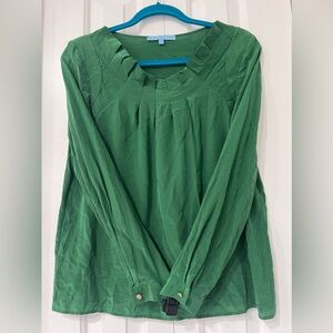🛑SOLD OUT 🛑Antonio Melani Long Sleeve Silk Blouse, Size-S Green